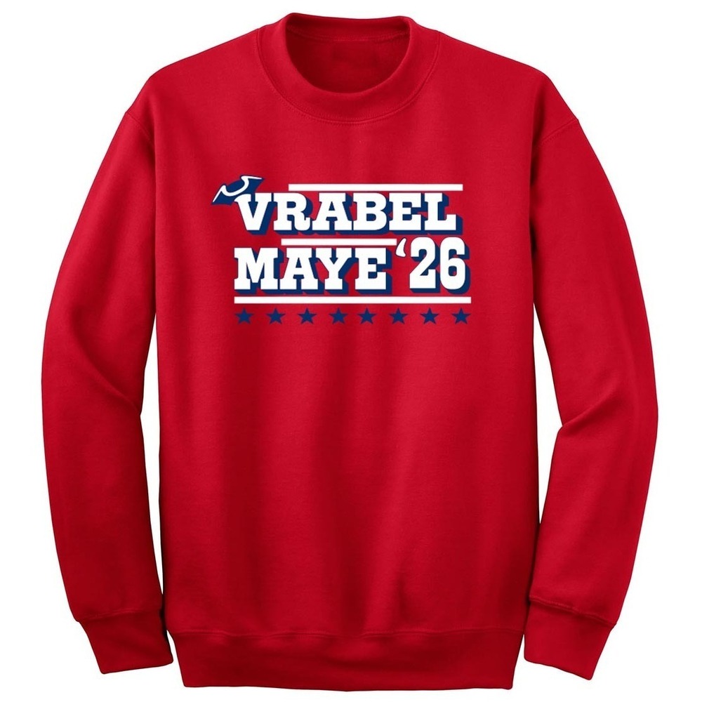 Drake Maye Mike Vrabel 2026 Patriots Crew Neck Sweatshirt